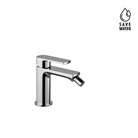 Single lever bidet mixer without pop-up waste set