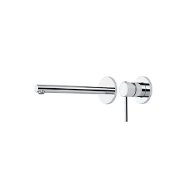 External part basin group consisting of single-lever wall mixer  without pop-up waste set.