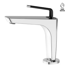 Single-lever basin mixer without pop-up waste set