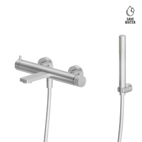 Single lever exposed bath mixer mechanical diverter bath/shower set