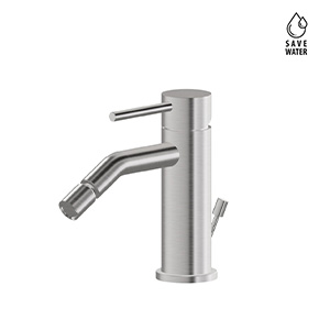 Single lever bidet mixer with 1”1/4 pop-up waste set.