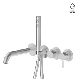 Bath group consisting of: concealed single lever bath mixer