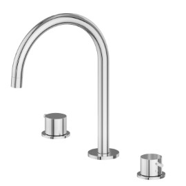 3-hole basin group, swivel spout