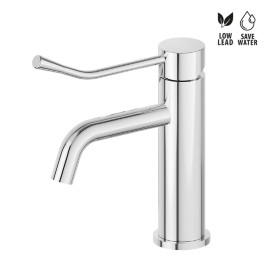 Miscelatore monocomando per lavabo con leva clinica.