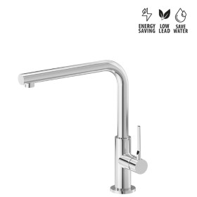 Single-lever sink mixer with swivel spout