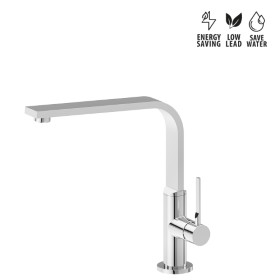 Single-lever sink mixer with swivel spout