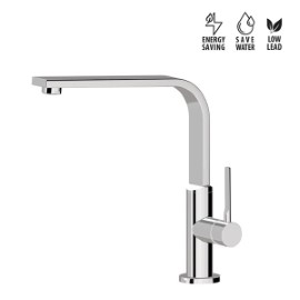 Single-lever sink mixer with swivel spout