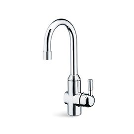 One-way tap, cold water with swivel spout, jetbreaker and bigger base diameter