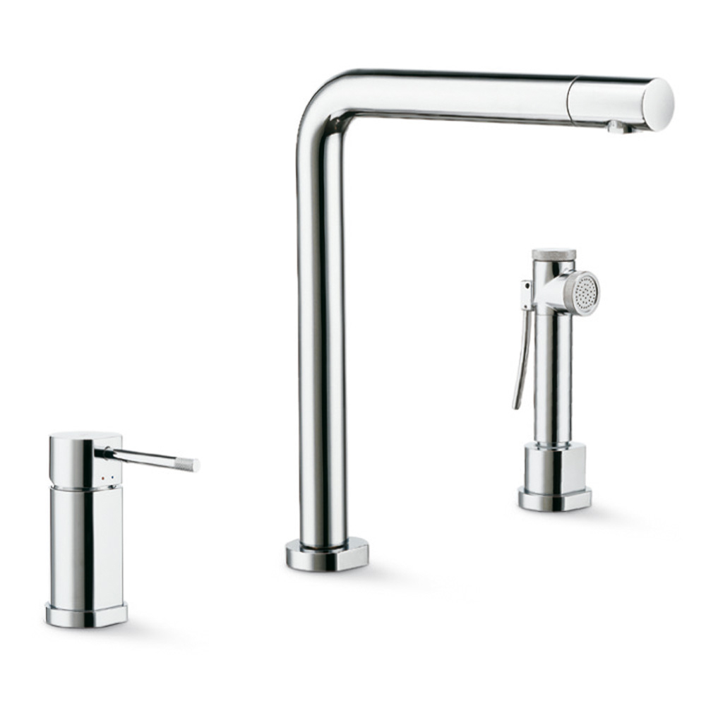 Complete set consisting of single-lever sink mixer