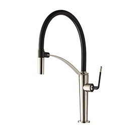 Single-lever sink mixer with swivel and adjustable spout