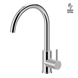 Single-lever sink mixer with swivel spout