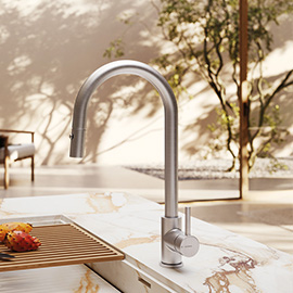 Miscelatore cucina in acciaio inox