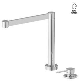 Single-lever sink group with pull down spout