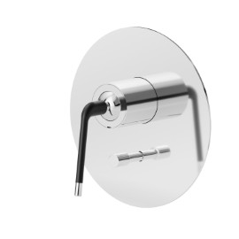 Single lever concealed mixer with two ways out diverter, 1/2" connections.