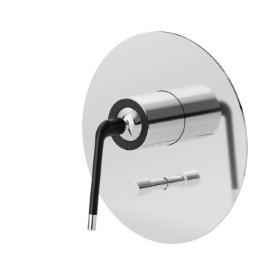 Single lever concealed mixer with two ways out diverter, 1/2" connections.