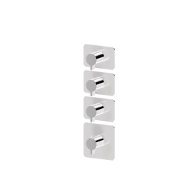 3 ways out concealed thermostatic multifunction selectors. 3/4” connections.