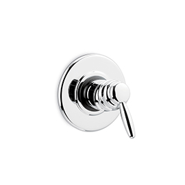 Single lever concealed shower mixer with concealed parts.