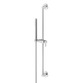 Complete brass shower set with hand shower, LL 150 cm flexible, without wall union.