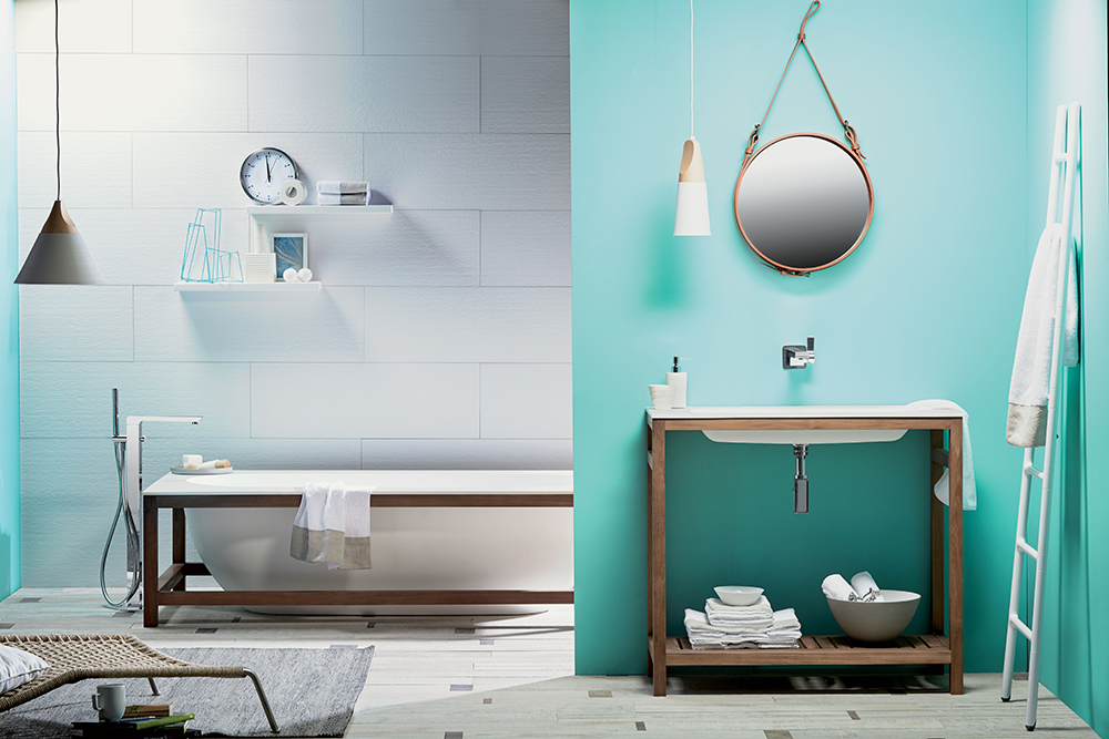 Idee arredo bagno azzurro tiffany